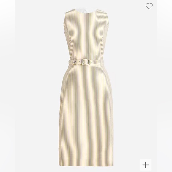 J. Crew Belted Dress in Stretch Seersucker • “Saffron Pink” • Size 2 - Picture 1 of 3